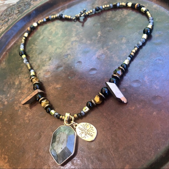 Labradorite Namaste Necklace - Picture 2 of 4